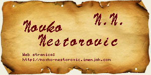Novko Nestorović vizit kartica